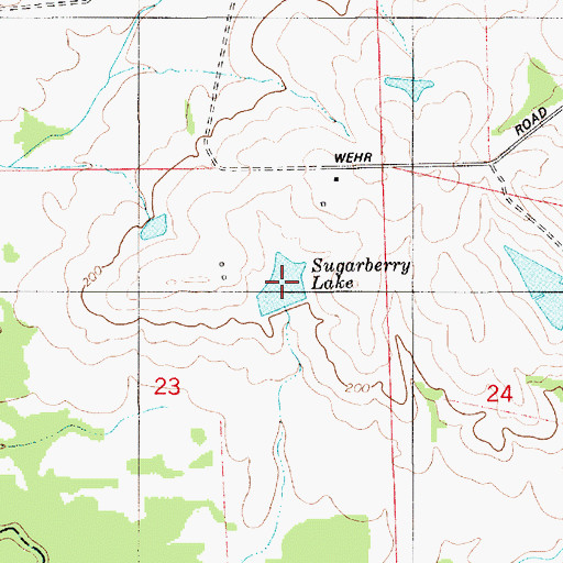 Topographic Map of Sugarberry Lake, AL