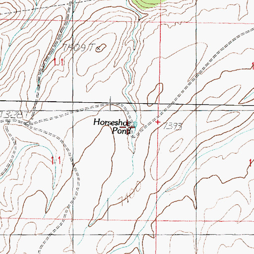 Topographic Map of Horseshoe Pond, UT