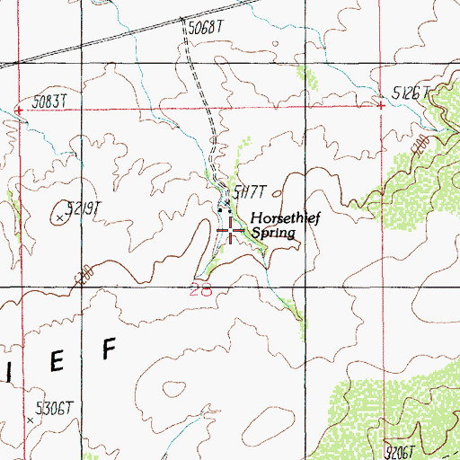 Topographic Map of Horsethief Spring, UT