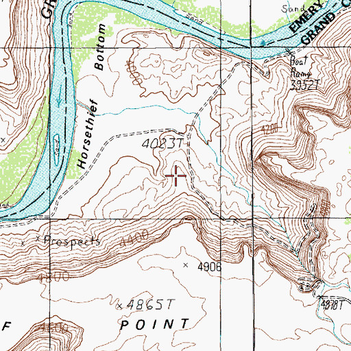 Topographic Map of Horsethief Trail, UT