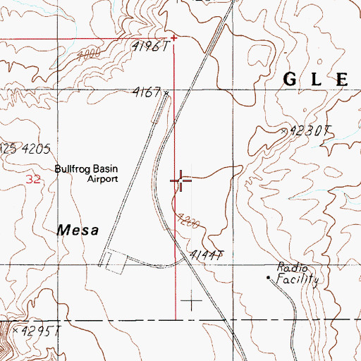Topographic Map of Hoskinnini Mesa, UT