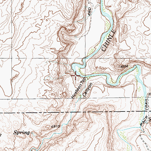 Topographic Map of Hosteen Tso Canyon, UT