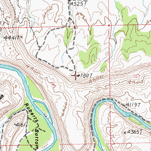 Topographic Map of Hotel Mesa, UT