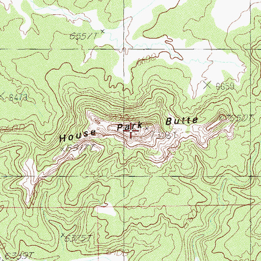 Topographic Map of House Park Butte, UT