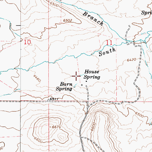 Topographic Map of House Spring, UT