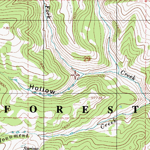 Topographic Map of Howard Hollow, UT