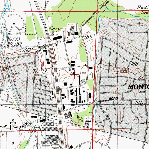 Topographic Map of Sunshine Village, AL