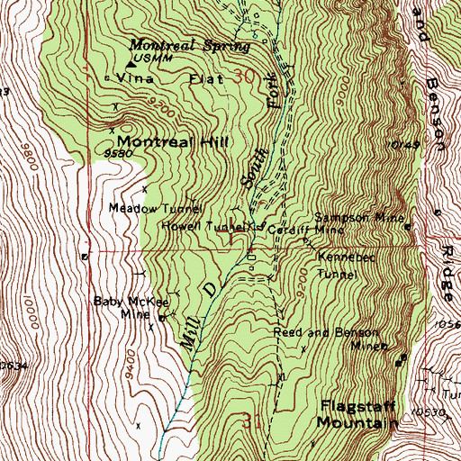 Topographic Map of Howell Tunnel, UT