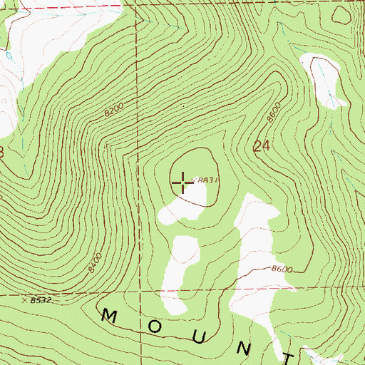Topographic Map of Hoy Mountain, UT