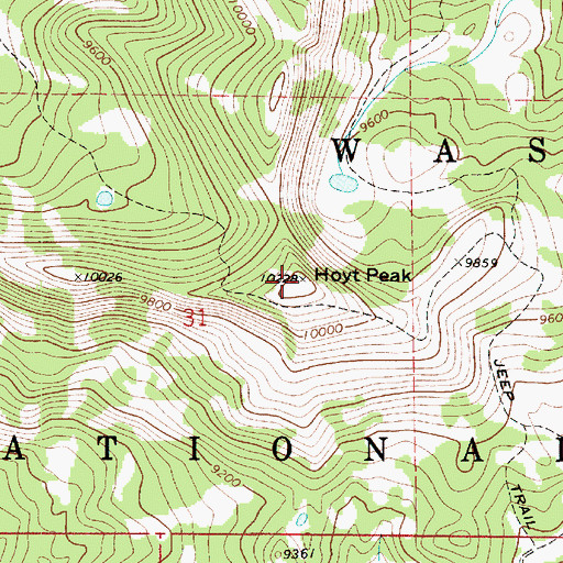 Topographic Map of Hoyt Peak, UT