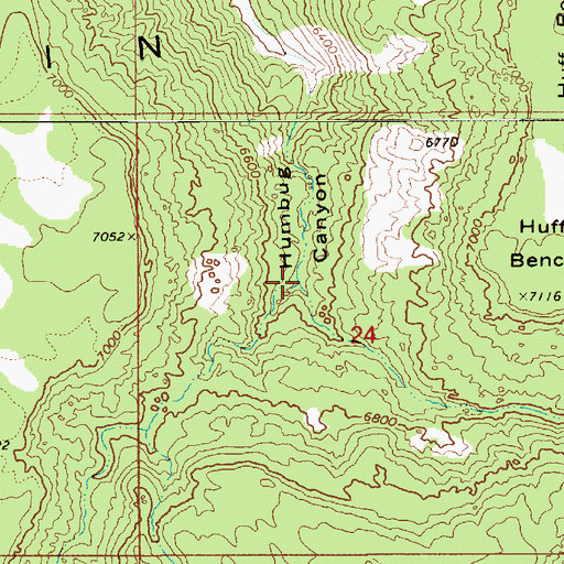 Topographic Map of Huff Hollow, UT