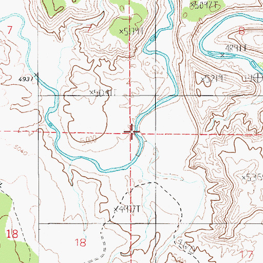 Topographic Map of Humbug Wash, UT