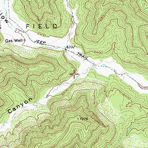 Topographic Map of Hunt Canyon, UT