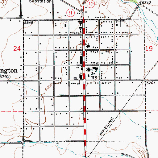 Topographic Map of Huntington, UT
