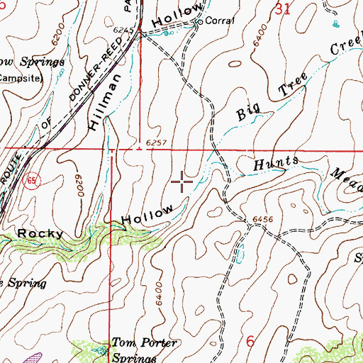 Topographic Map of Hunts Meadow Creek, UT