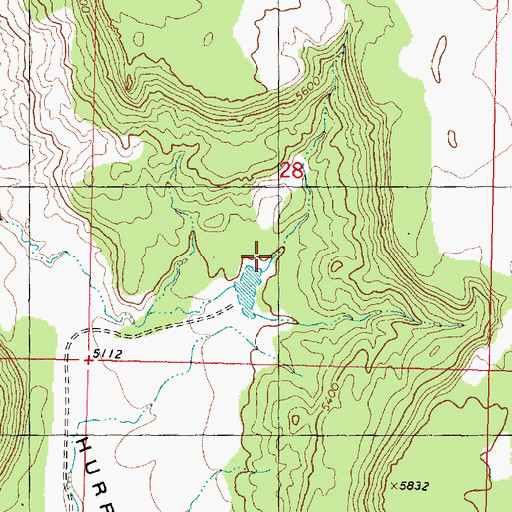 Topographic Map of Hurricane Mesa, UT