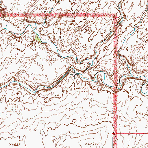 Topographic Map of Hurricane Wash, UT