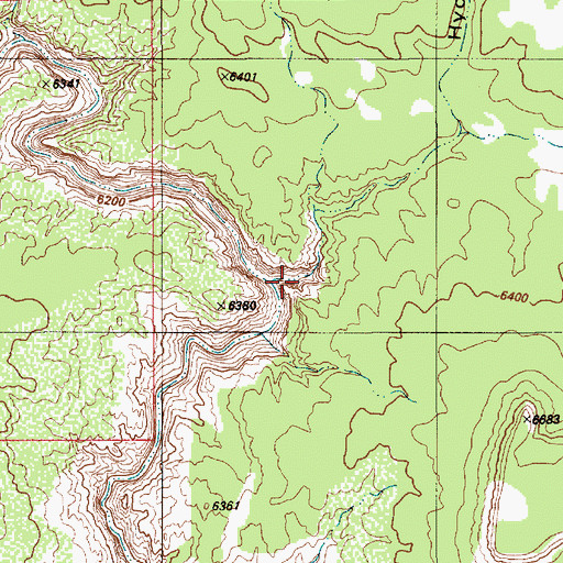 Topographic Map of Hyde Draw, UT