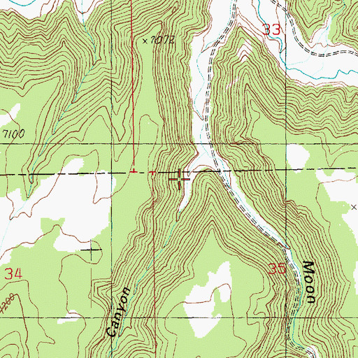 Topographic Map of Ice Canyon, UT