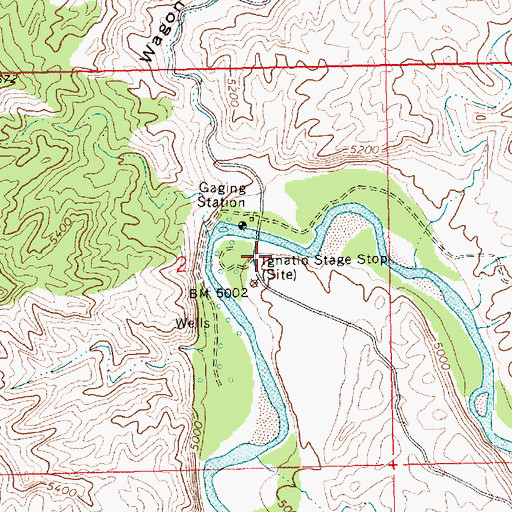 Topographic Map of Ignatio Stage Stop, UT