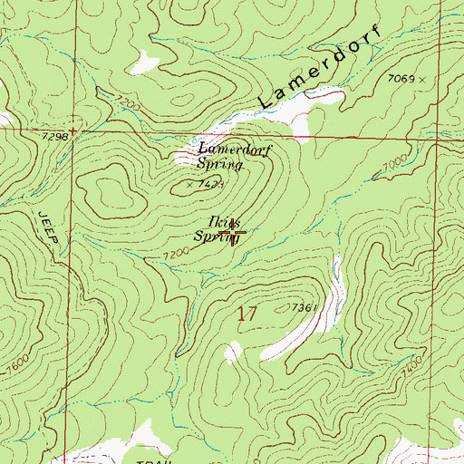 Topographic Map of Ikies Spring, UT