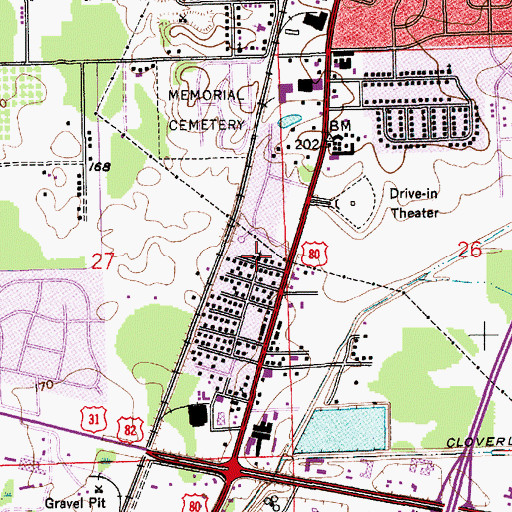 Topographic Map of Third Baptist Church, AL