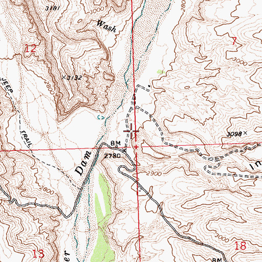 Topographic Map of Indian Canyon, UT