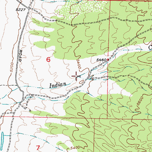 Topographic Map of Indian Canyon, UT