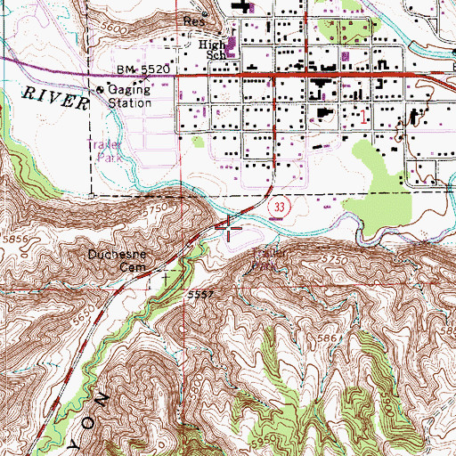 Topographic Map of Indian Canyon, UT