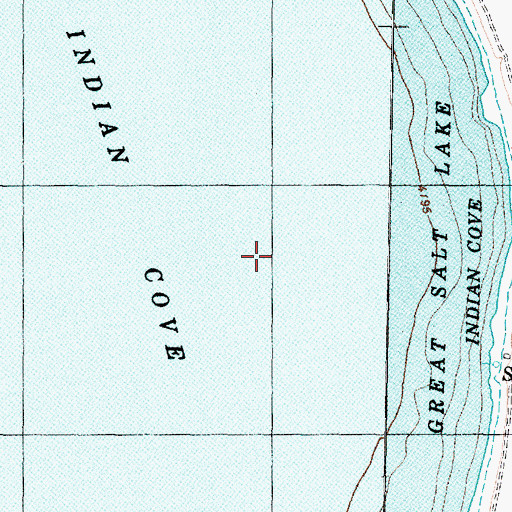Topographic Map of Indian Cove, UT