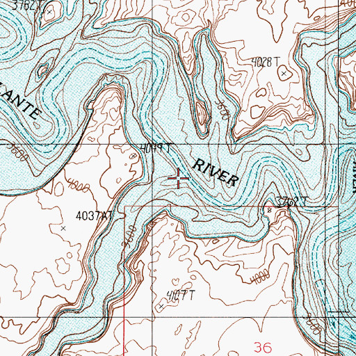 Topographic Map of Indian Creek, UT