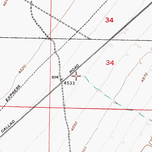 Topographic Map of Indian Creek, UT