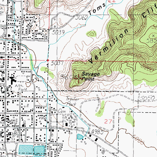 Topographic Map of Indian Dance Hall, UT