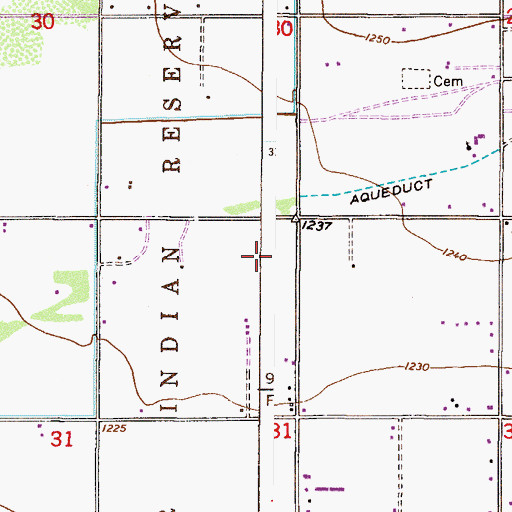 Topographic Map of Canal Fourteen (historical), AZ