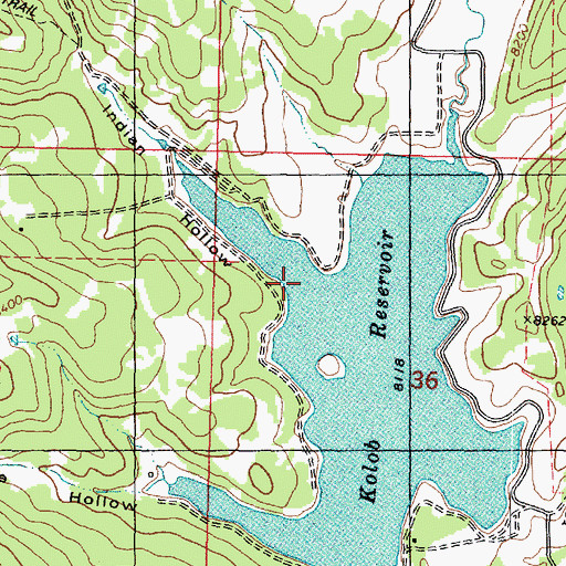 Topographic Map of Indian Hollow, UT