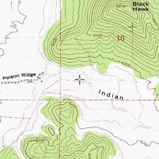 Topographic Map of Indian Hollow, UT