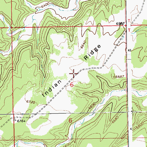Topographic Map of Indian Ridge, UT