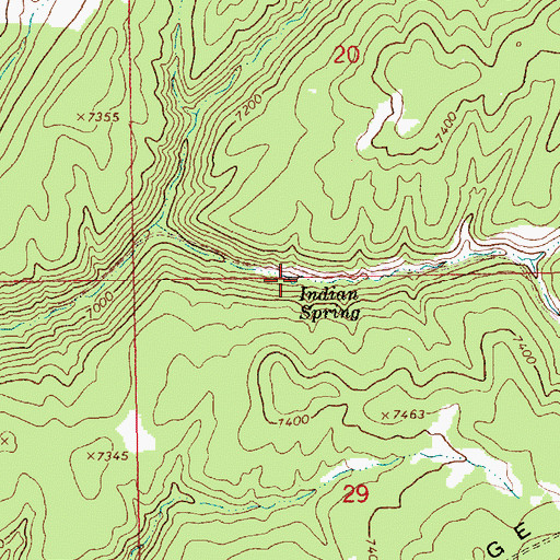 Topographic Map of Indian Spring, UT