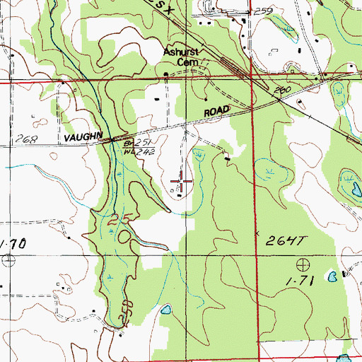 Topographic Map of Timberlane, AL