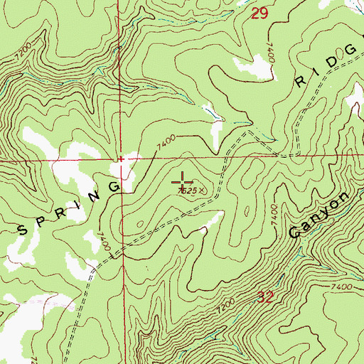 Topographic Map of Indian Spring Ridge, UT
