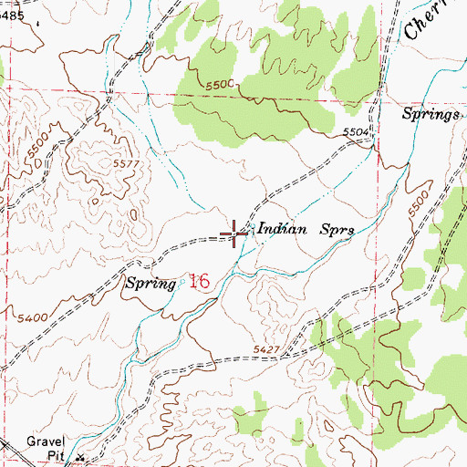 Topographic Map of Indian Springs, UT