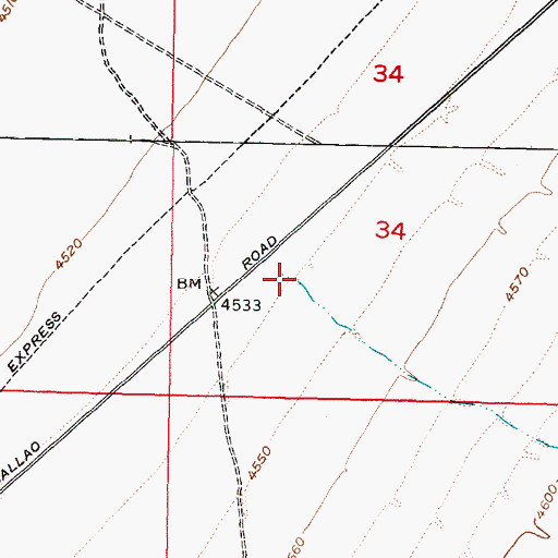 Topographic Map of Indian Wash, UT