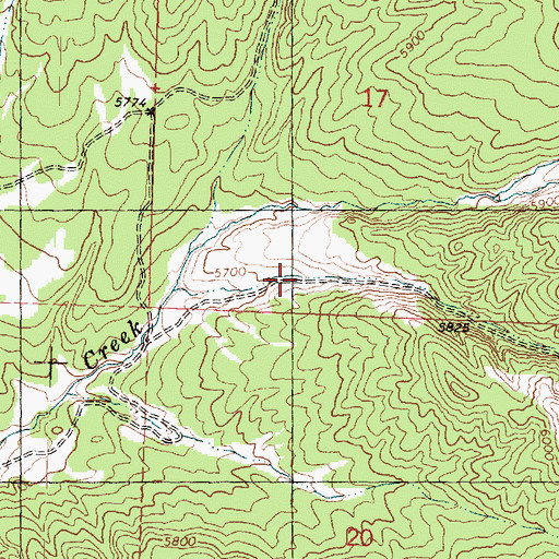 Topographic Map of Ingham Canyon, UT