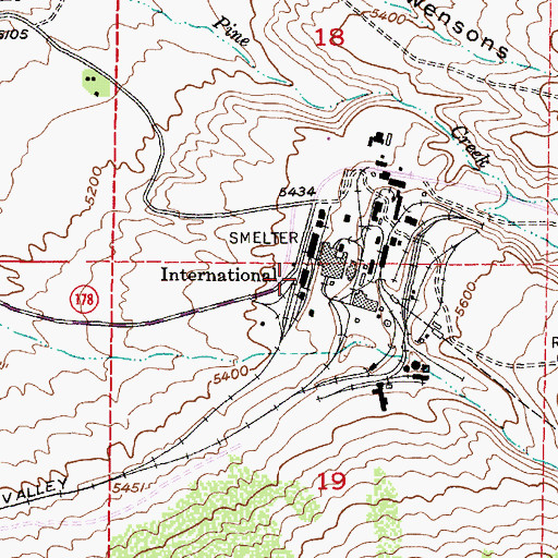 Topographic Map of International, UT