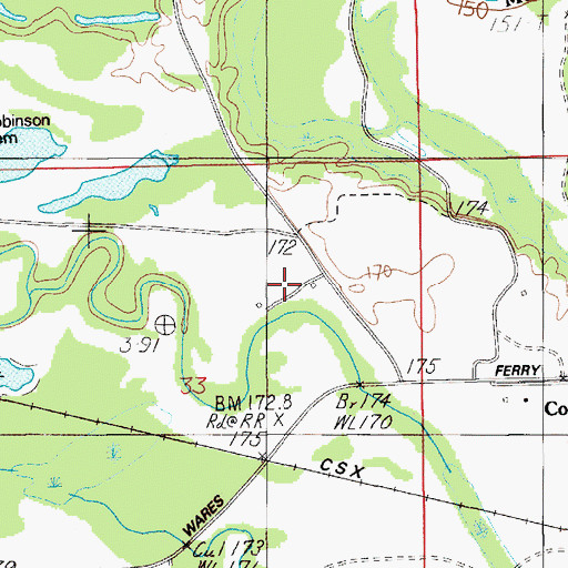 Topographic Map of Tippacanoe (historical), AL