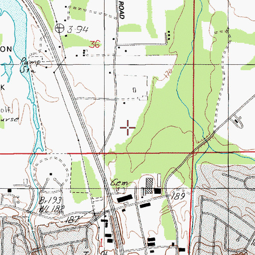 Topographic Map of Todd Industrial Park, AL