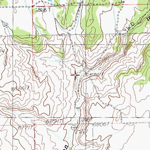 Topographic Map of Iron Spring, UT
