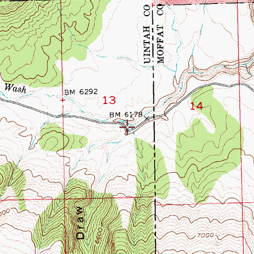 Topographic Map of Iron Springs Wash Pool Creek, UT
