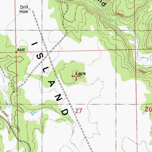 Topographic Map of Island Mesa, UT