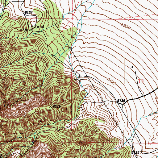 Topographic Map of Israel Canyon, UT